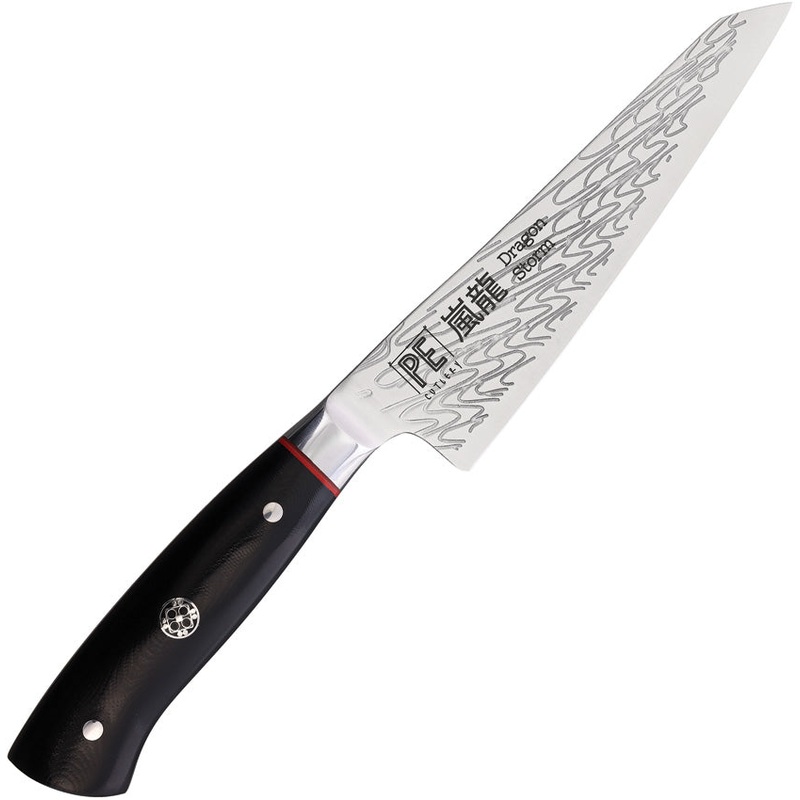 Dragon Apogee Dragon Storm Honesuki Black Resin Steel Kitchen Knife ST0600