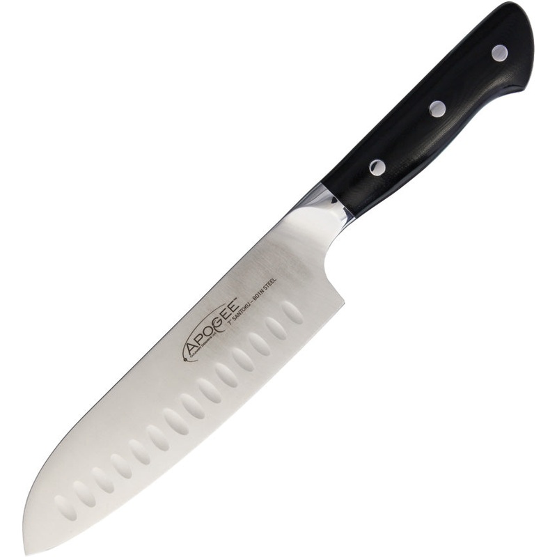 Dragon Apogee Dragon Storm Santoku Black Micarta Steel Kitchen Knife 00873