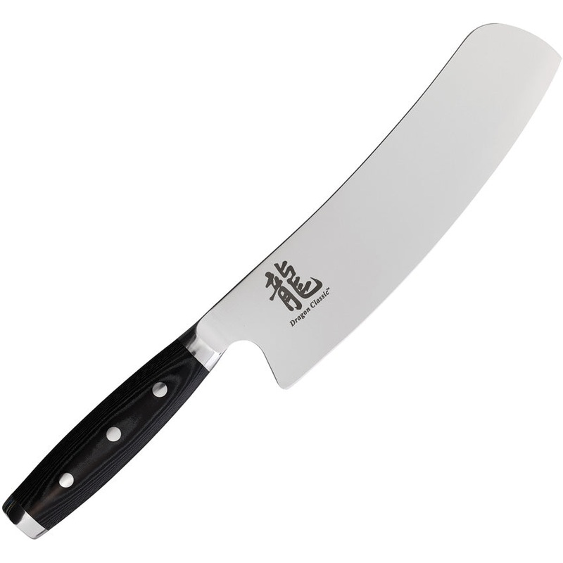 Dragon Apogee Fushion Chefs Black Micarta BD1 Steel Kitchen Knife 00803