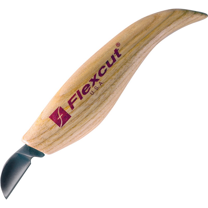 Flexcut Chip Carving Tan Wood Carbon Steel Fixed Blade Knife KN15