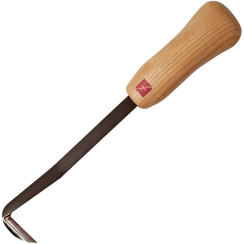 Flexcut Mini-Draw Tan Wood Carbon Steel Fixed Blade Knife KN17