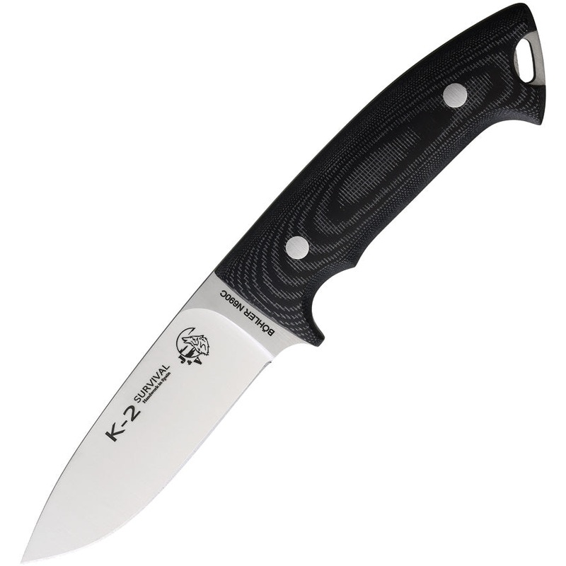 J&V Adventure Knives K-2 Bushcraft Micarta Stainless Fixed Blade Knife 1329T