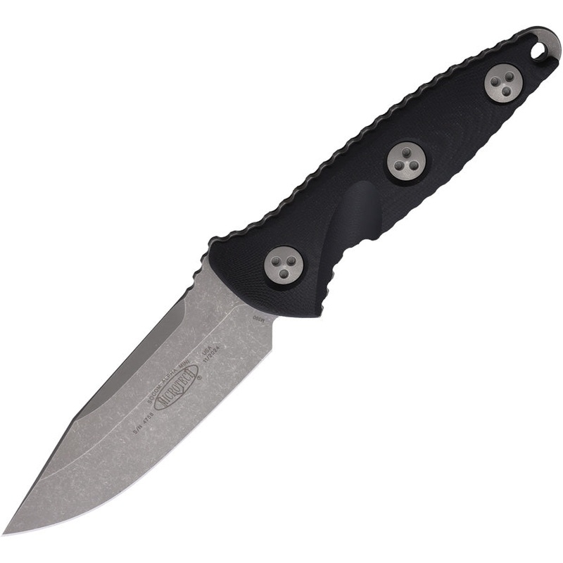 Microtech Socom Alpha Mini Black G10 Apocalyptic Clip Pt Fixed Blade Knife 113M10AP