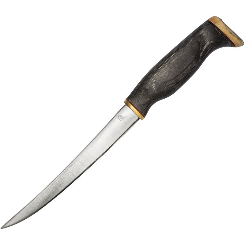 Arctic Legend Fillet Black Curly Birch Stainless Steel Fixed Blade Knife 030
