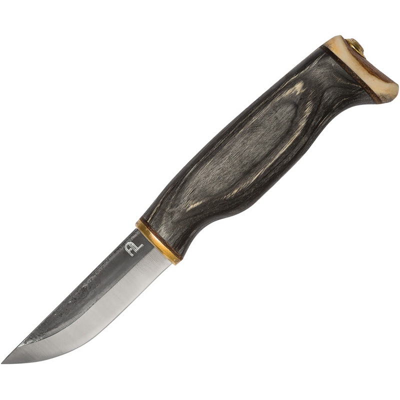 Arctic Legend Handicraft Black Curly Birch Stainless Fixed Blade Knife 016