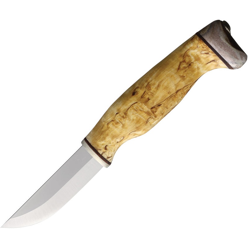 Arctic Legend Handicraft Curly Birch Stainless Steel Fixed Blade Knife 989