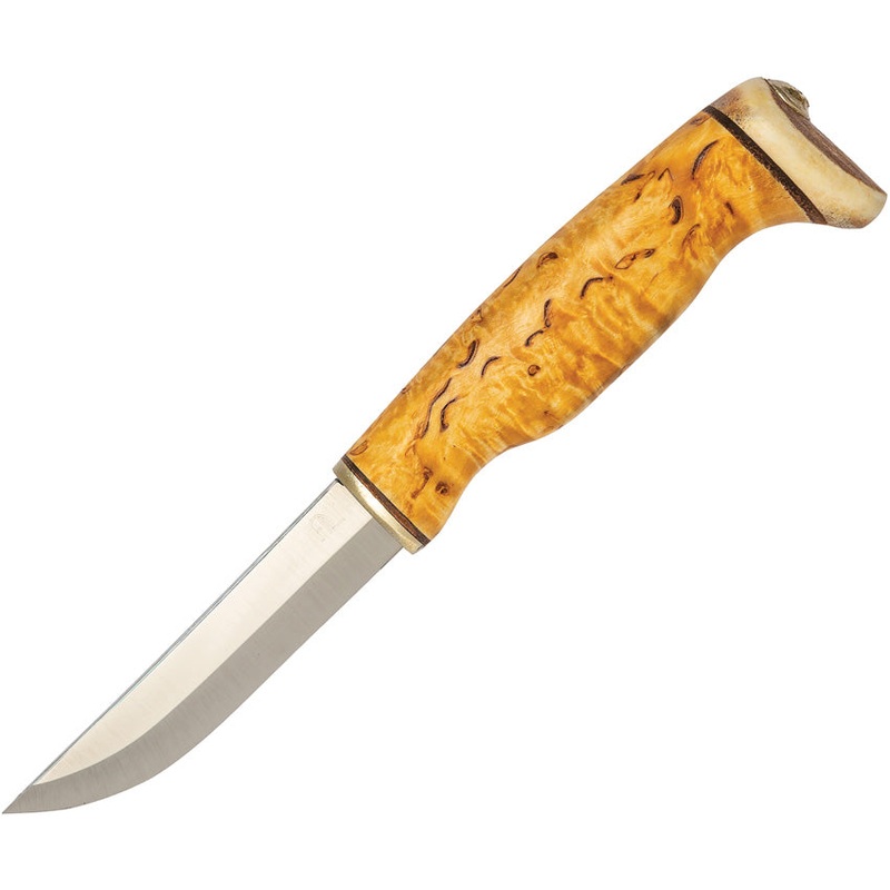 Arctic Legend Hobby Tan Curly Birch Stainless Fixed Blade Knife 903