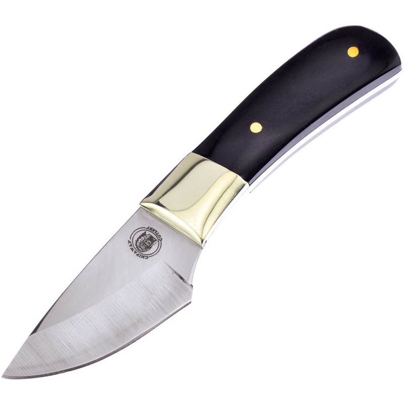 Frost Cutlery Lakota Skinner Buffalo Horn Stainless Steel Fixed Blade Knife w/ Nylon Sheath W605BH   - On Sale