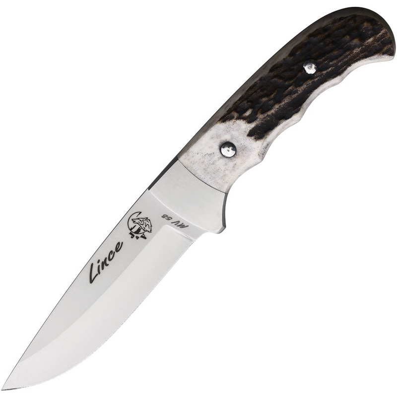 J&V Adventure Knives Lince Brown Deer Stag Stainless Fixed Blade Knife 3113CI   - On Sale