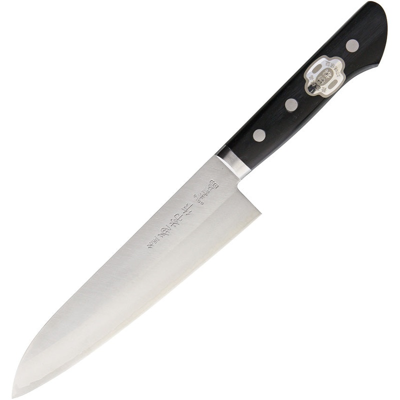 Kanetsune Kengata Black Smooth Wood VG-10 Steel Fixed Blade Knife C141