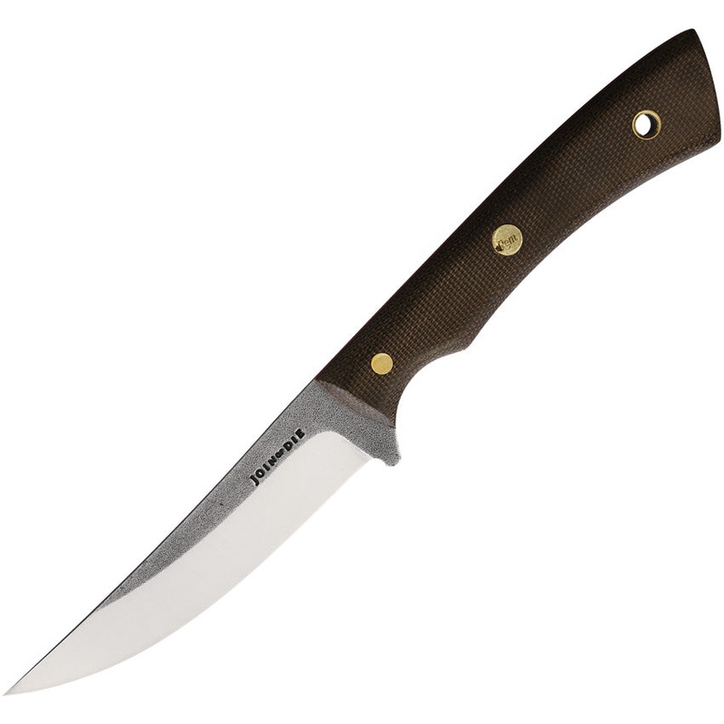 Join or Die Knives Bird & Trout Green Micarta Nitro-V Fixed Blade Knife BTSSOG