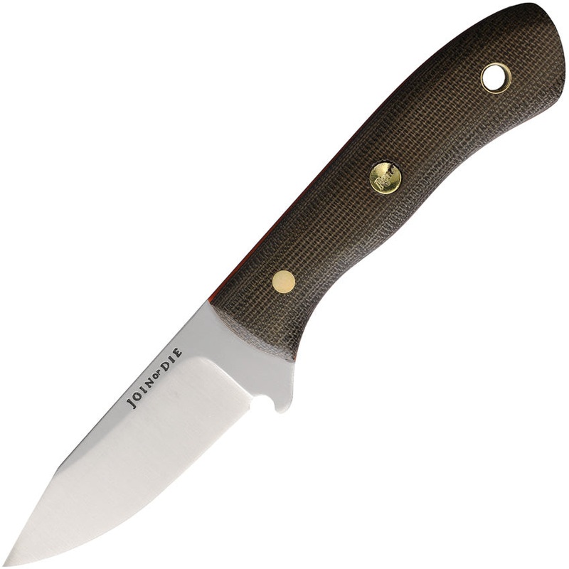 Join or Die Knives Fieldmate Green Micarta Nitro-V Fixed Blade Knife FMSSOG