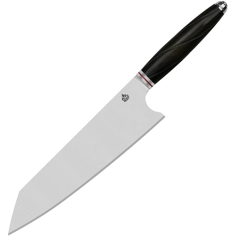 QSP Knife Mulan Series Kritsuke Wood 14C28N Fixed Blade Kitchen Knife KK004A- On Sale