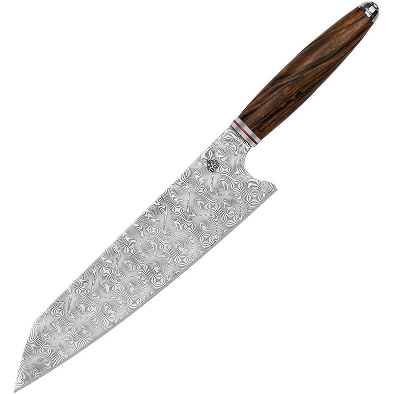 QSP Knife Mulan Series Kritsuke Wood Damascus Fixed Blade Kitchen Knife KK004B- On Sale
