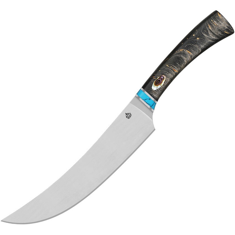 QSP Knife Noble Series Butcher Wood 14C28N Fixed Blade Kitchen Knife KK006A- On Sale