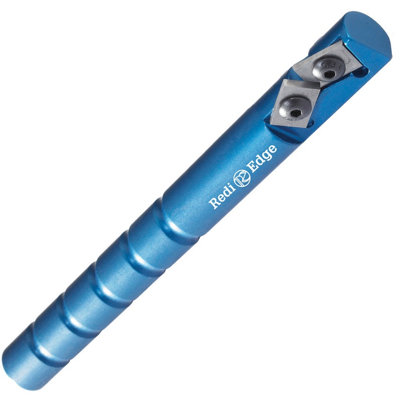 Redi Edge Original Blue Aluminum Duromite Sharpener w/ Blue Sheath 34075