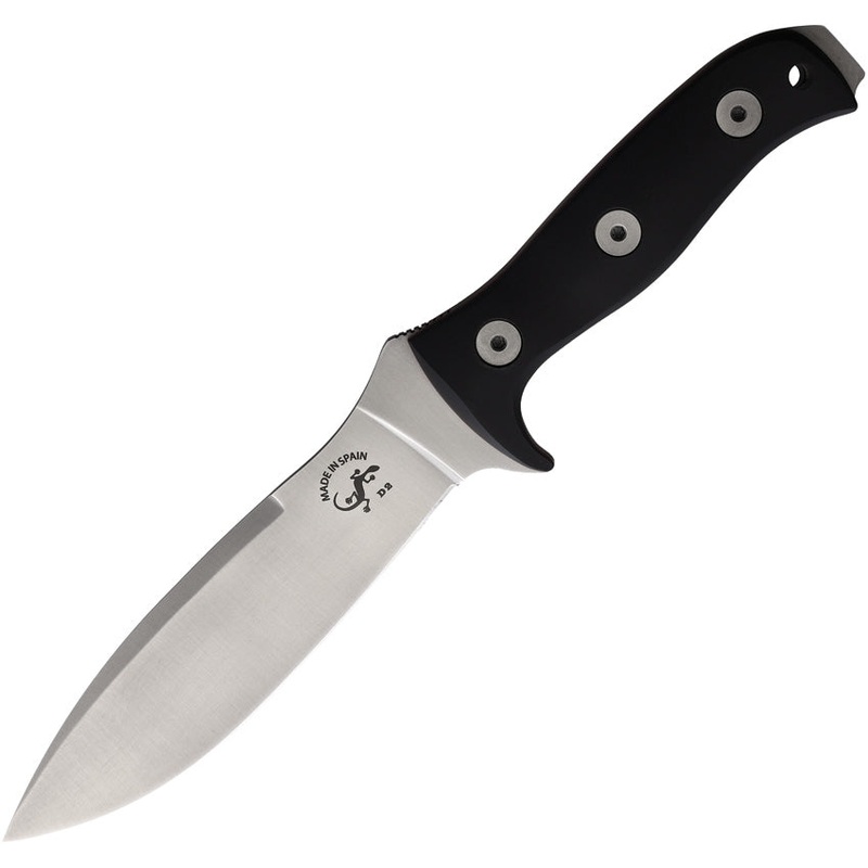 Salamandra Ares Black Smooth Micarta Stainless Steel Fixed Blade Knife 401522  -On Sale