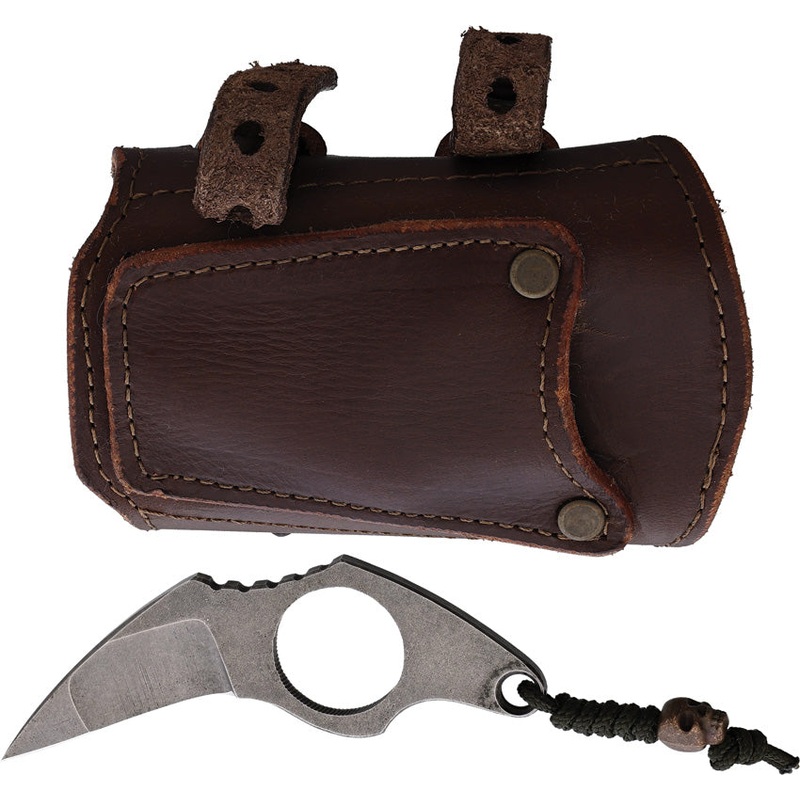 Survival Cuffs Raptor Eagle Grey AEB-L Stainless Steel Fixed Blade Knife REBRBR   - On Sale