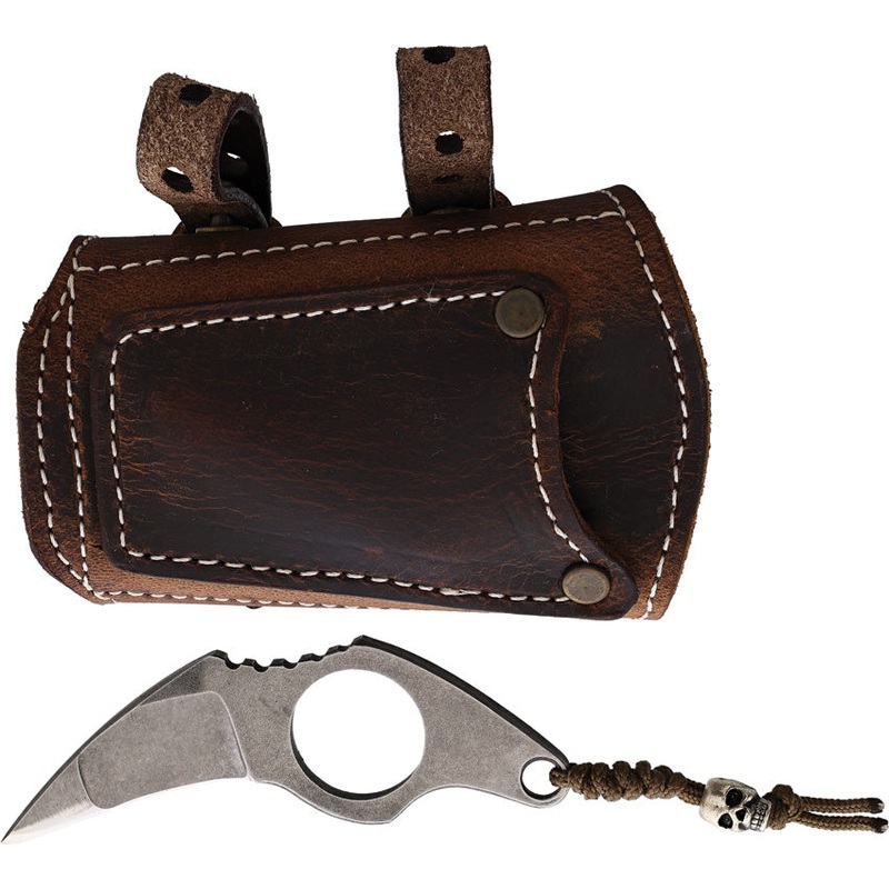 Survival Cuffs Raptor Eagle Grey AEB-L Stainless Steel Fixed Blade Knife REBRWT   - On Sale