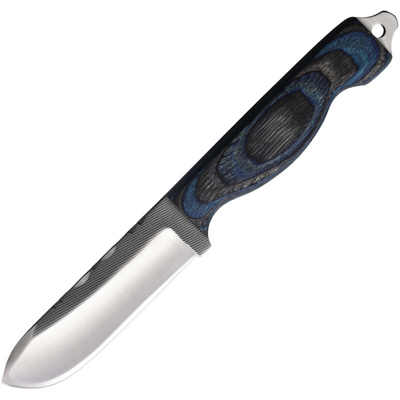 Anza Boddington Black & Blue Micarta  Steel Fixed Blade Knife BBBW