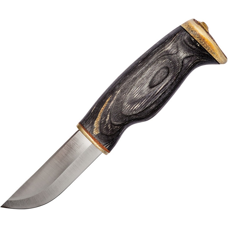 Arctic Legend Hunter's Black Curly Birch Carbon Steel Fixed Blade Knife 965