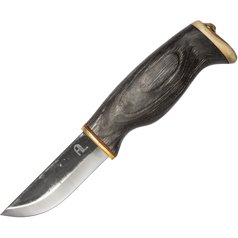 Arctic Legend Hunter's Black Curly Birch Carbon Steel Fixed Blade Knife 972