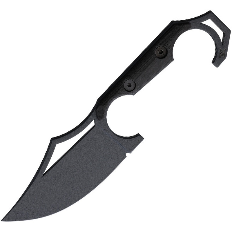 Midgards-Messer Valdis Molon Labe Black TPU D2 Steel Fixed Blade Knife 011B   - On Sale