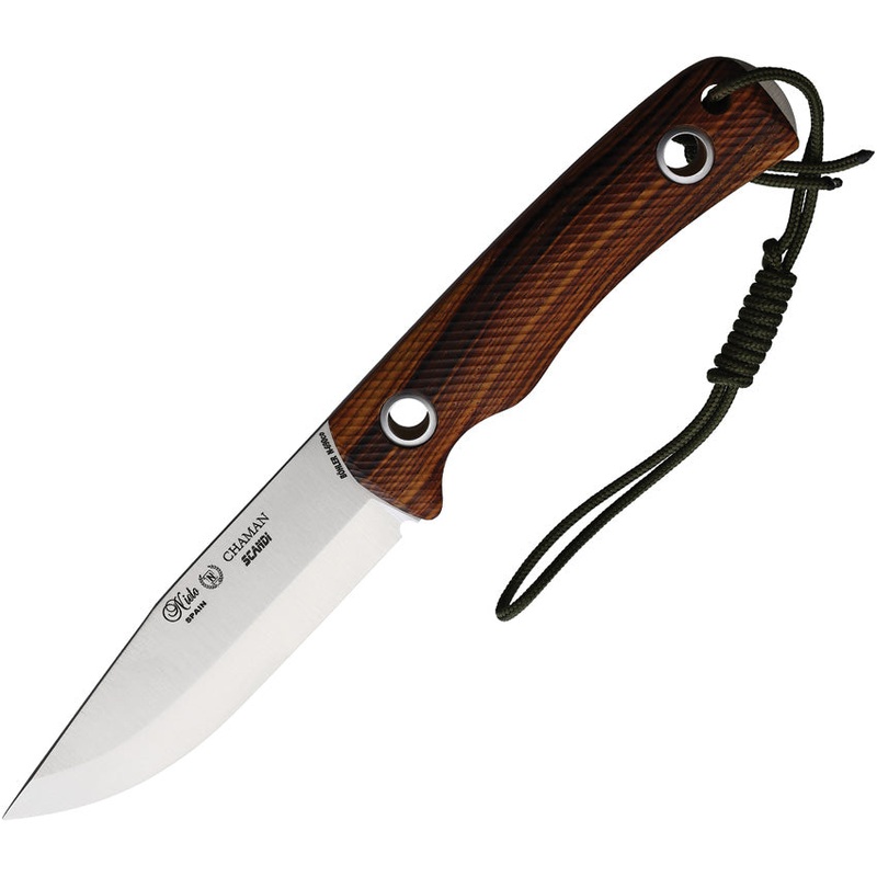Nieto Chaman Scandi Cocobolo Brown Wood Bohler N690 Fixed Blade Knife 146C