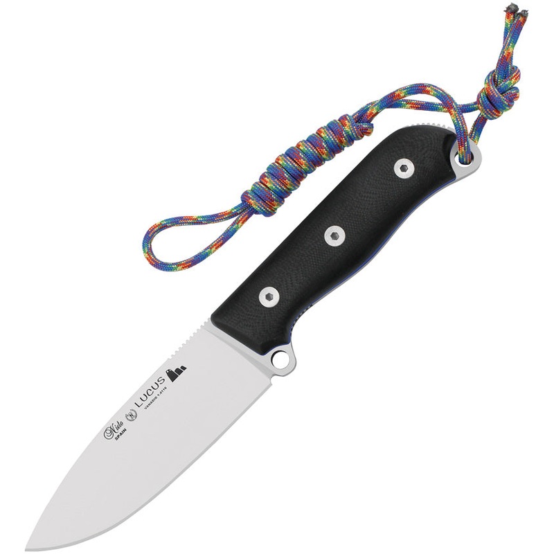 Nieto Lucus Black Smooth G10 Stainless Steel Fixed Blade Knife 120G10