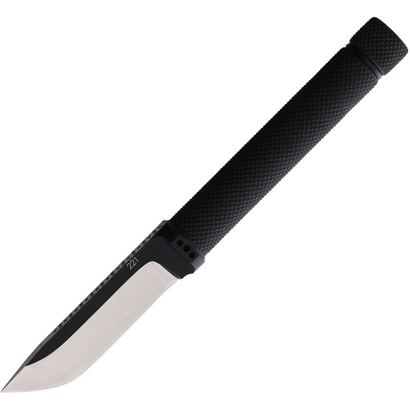 Panacea X FireFly Black D2 Steel Bling Grind Fixed Blade Neck Knife 001BG