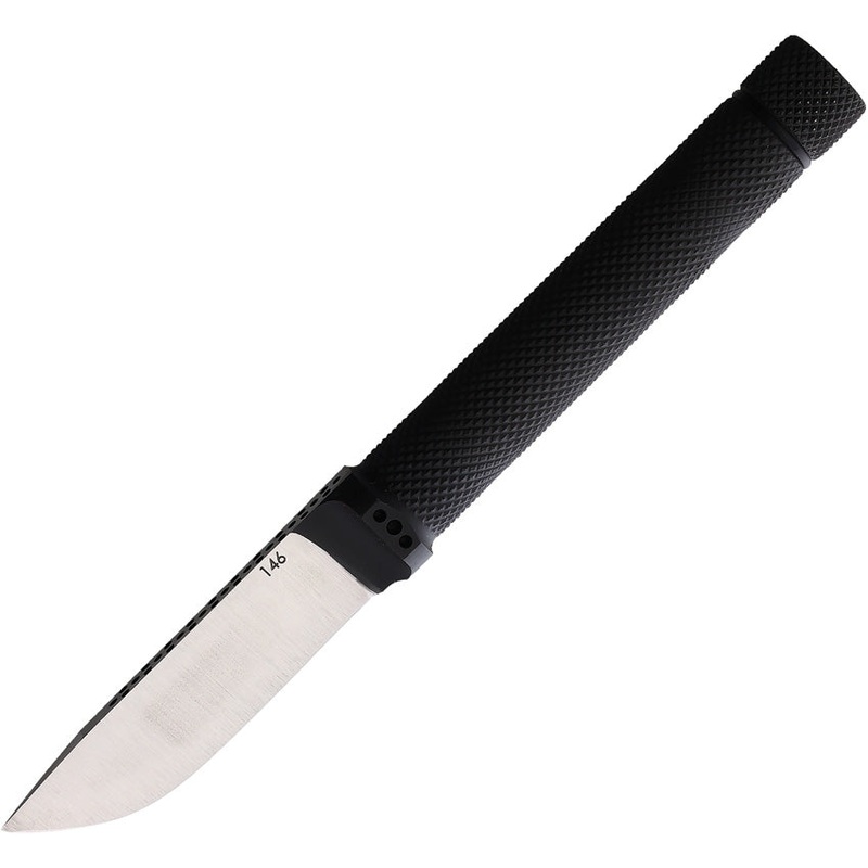 Panacea X FireFly Black D2 Steel Fowler Grind Fixed Blade Neck Knife 001FG