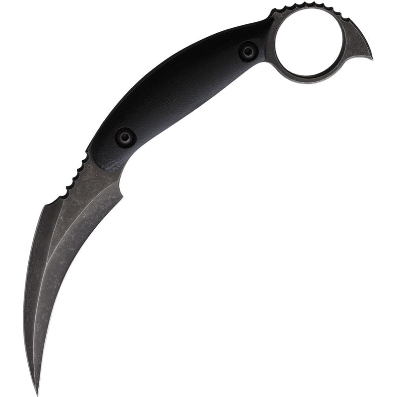 Valhalla Combat Tactical Nidhogger Karambit G10 1095HC Fixed Blade Knife 004BLK