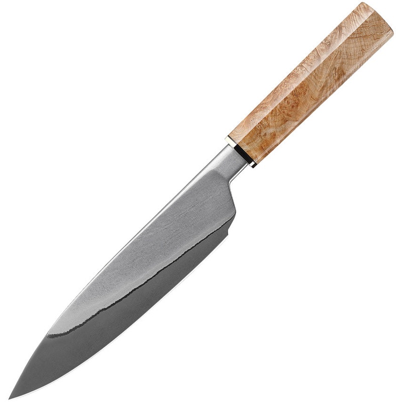 Xin Cutlery Chef's Tan Burl Maple Wood 440C Steel Fixed Blade Knife 137