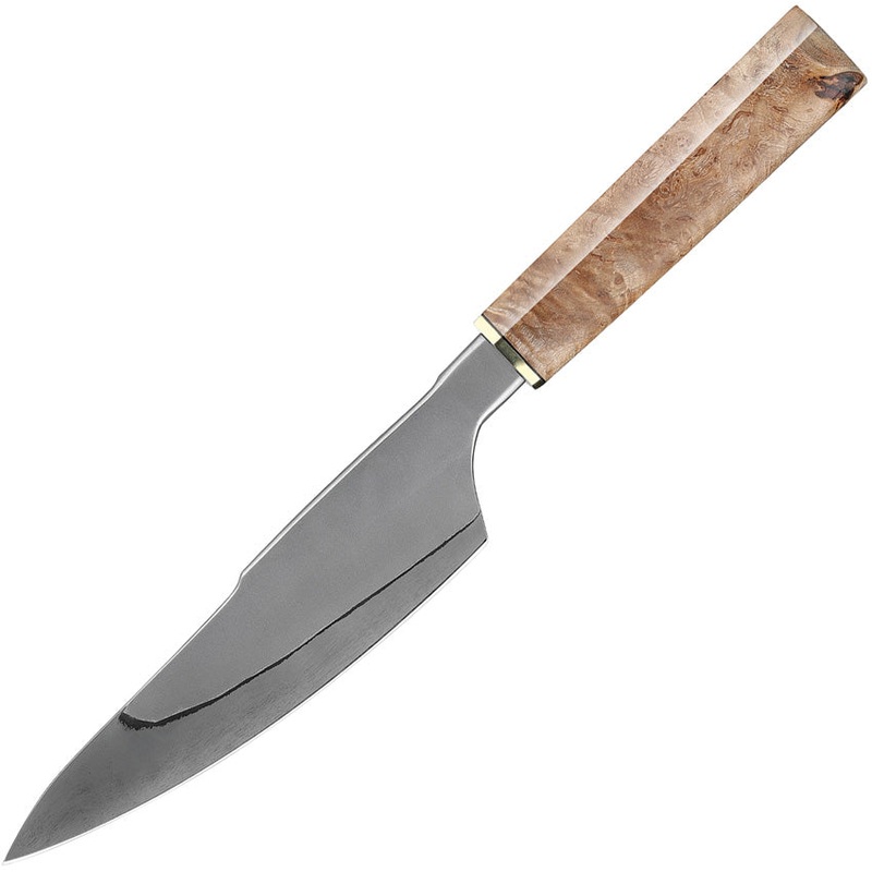 Xin Cutlery Chef's Tan Burl Maple Wood 440C Steel Fixed Blade Knife 141   - On Sale