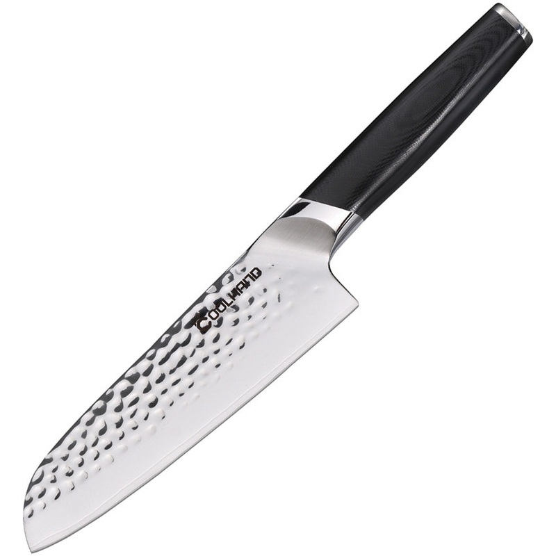 Coolhand Santoku Black Smooth G10 440C Stainless Kitchen Knife 7197CG10   - On Sale