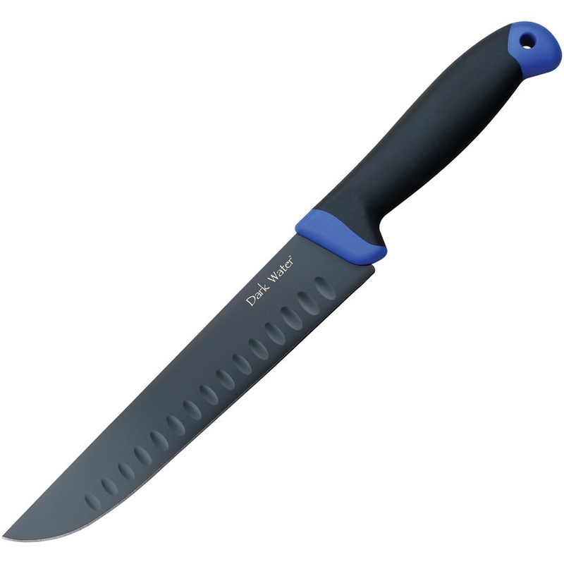 Dark Water Blue & Gray 5Cr15MoV Stainless Fixed Blade Knife w/ Sheath FIX005CS