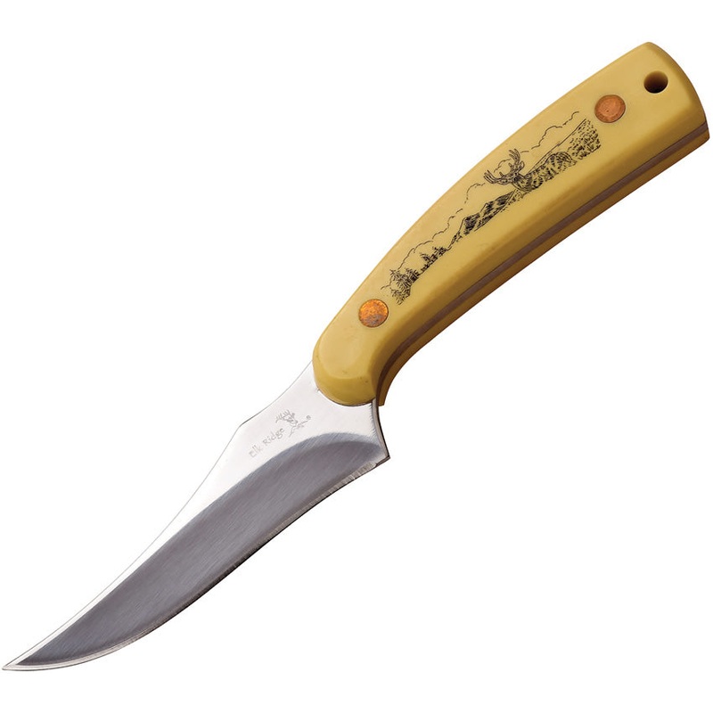 Elk Ridge Upswept Skinner Elk POM 3Cr13 Stainless Fixed Blade Knife 299IV
