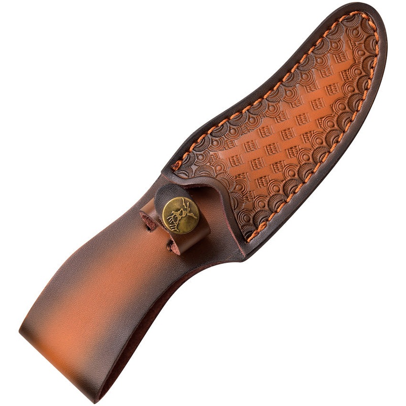 Elk Ridge Upswept Skinner Rosewood Damascus Steel Fixed Blade Knife 299RDM