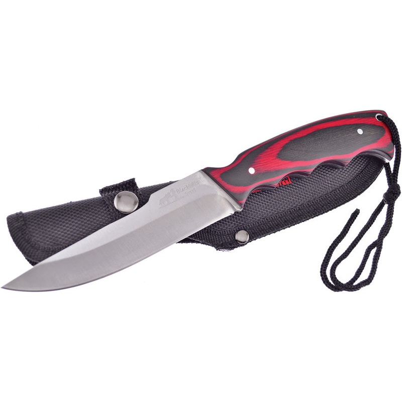 Frost Cutlery Black Hills Bush Master Wood Stainless Fixed Blade Knife BKH002