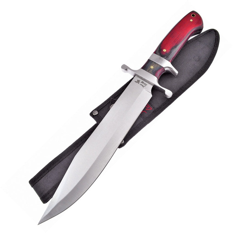 Frost Cutlery Bowie Frostwood Stainless Bowie Fixed Blade Knife 18316FW