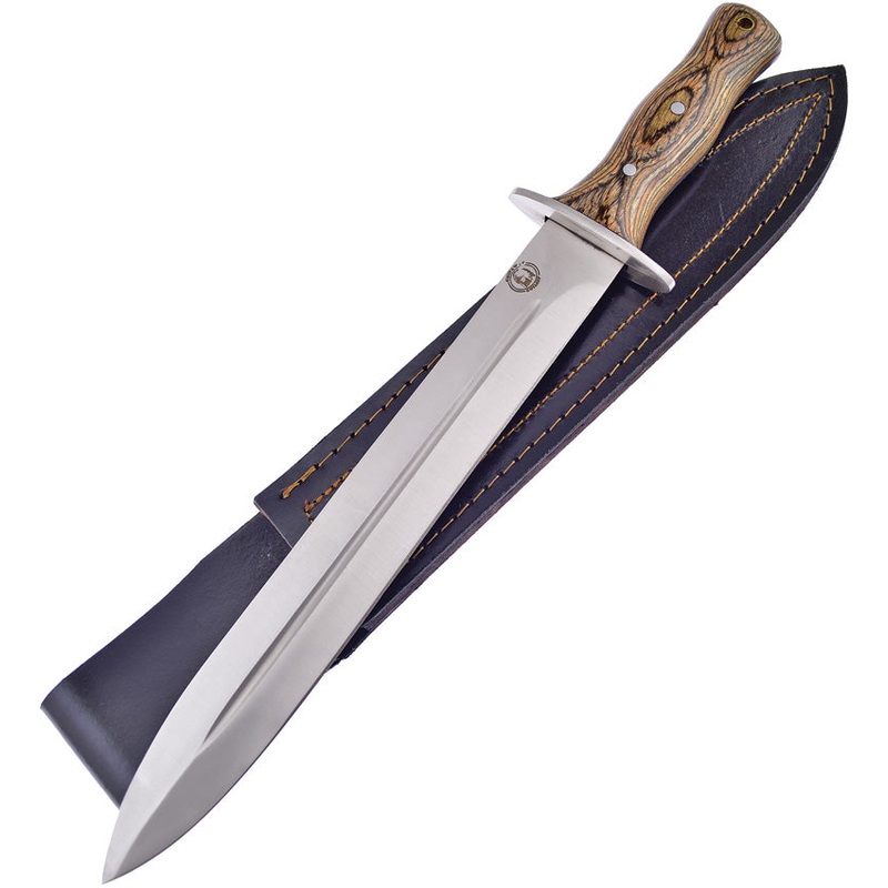 Frost Cutlery Chipaway Hunter Pakkawood Stainless Fixed Blade Knife CW1012BW