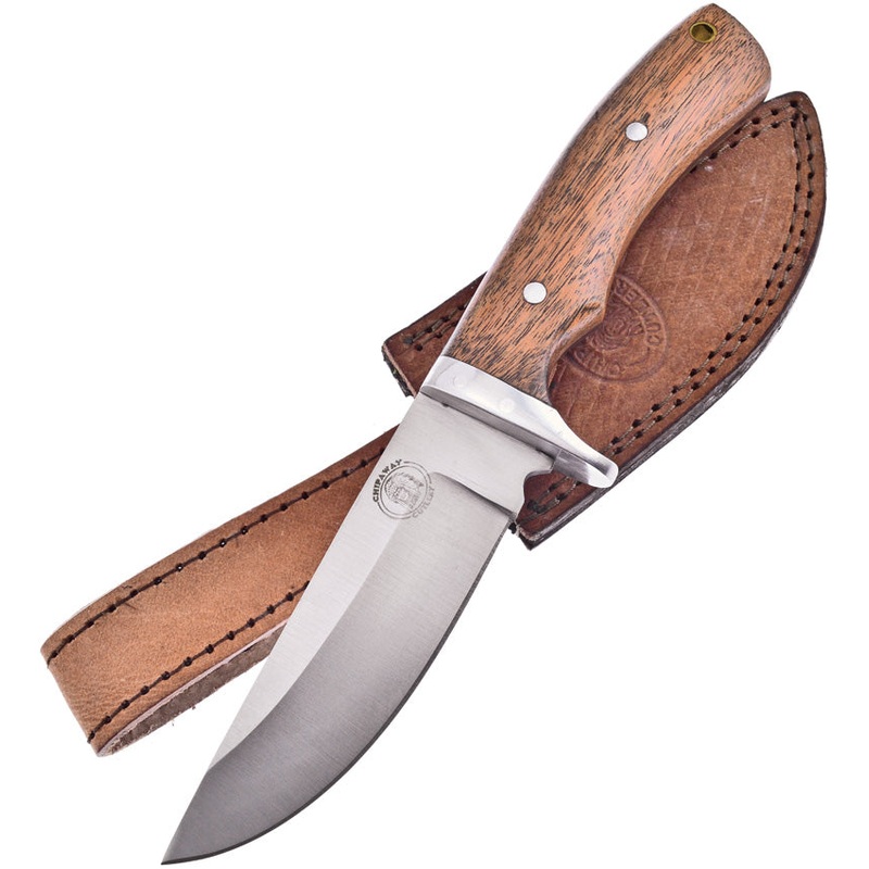 Frost Cutlery Classic Hunter Olive Wood Stainless Fixed Blade Knife CW2915OLFL