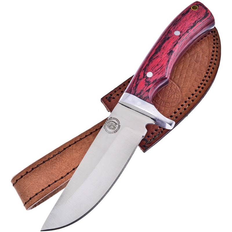 Frost Cutlery Classic Hunter Pakkawood Stainless Fixed Blade Knife CW2915RPWF