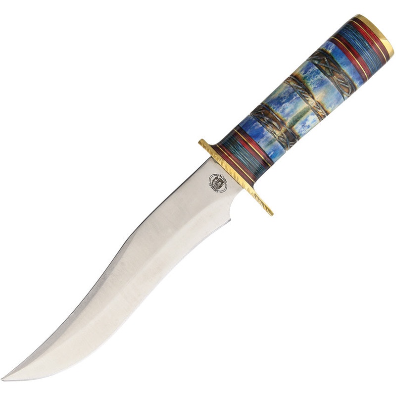 Frost Cutlery Hunter Blue Bone Stainless Drop Point Fixed Blade Knife CW3984BLB