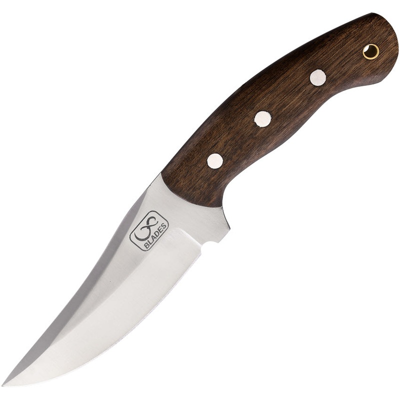 Infinite Blades Brown Smooth Wood Stainless Steel Fixed Blade Knife A32   - On Sale