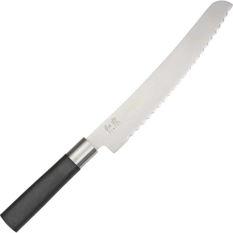 Kai USA Bread Smooth Gray Polypropylene Stainless Steel Kitchen Knife 6723B