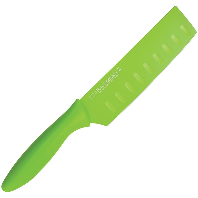 Kai USA Komachi 2 Series Nakiri Lime Stainless Steel Kitchen Knife 5071