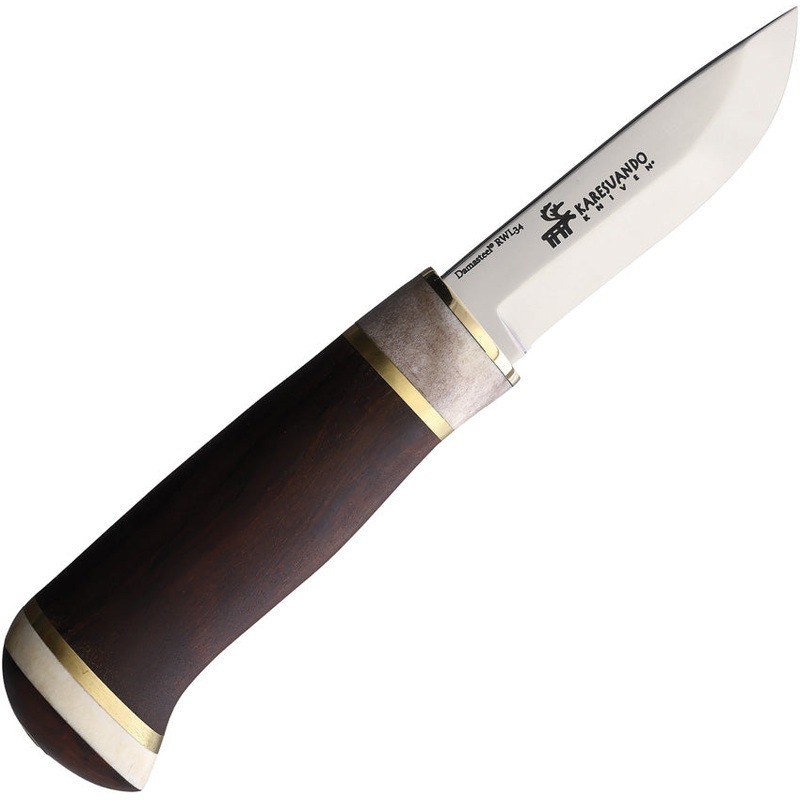 Karesuando Kniven Hieno Hunting Brown Wood RWL-34 Fixed Blade Knife 404002   - On Sale