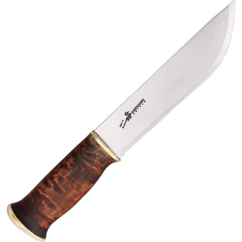 Karesuando Kniven Huggaren Brown Wood 12C27 Steel Fixed Blade Knife 3512
