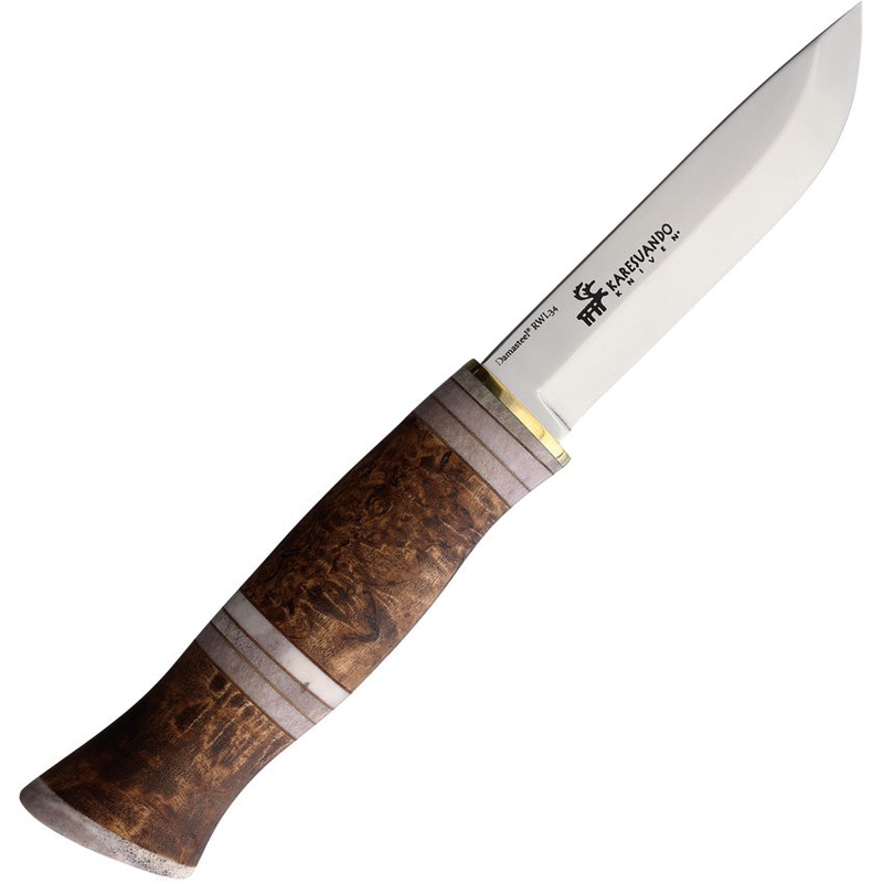 Karesuando Kniven Hunting Brown Wood RWL-34 Steel Fixed Blade Knife 400702   - On Sale